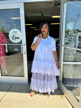 Load image into Gallery viewer, Tempest Maxi Tee Dress w/ Tulle (white)
