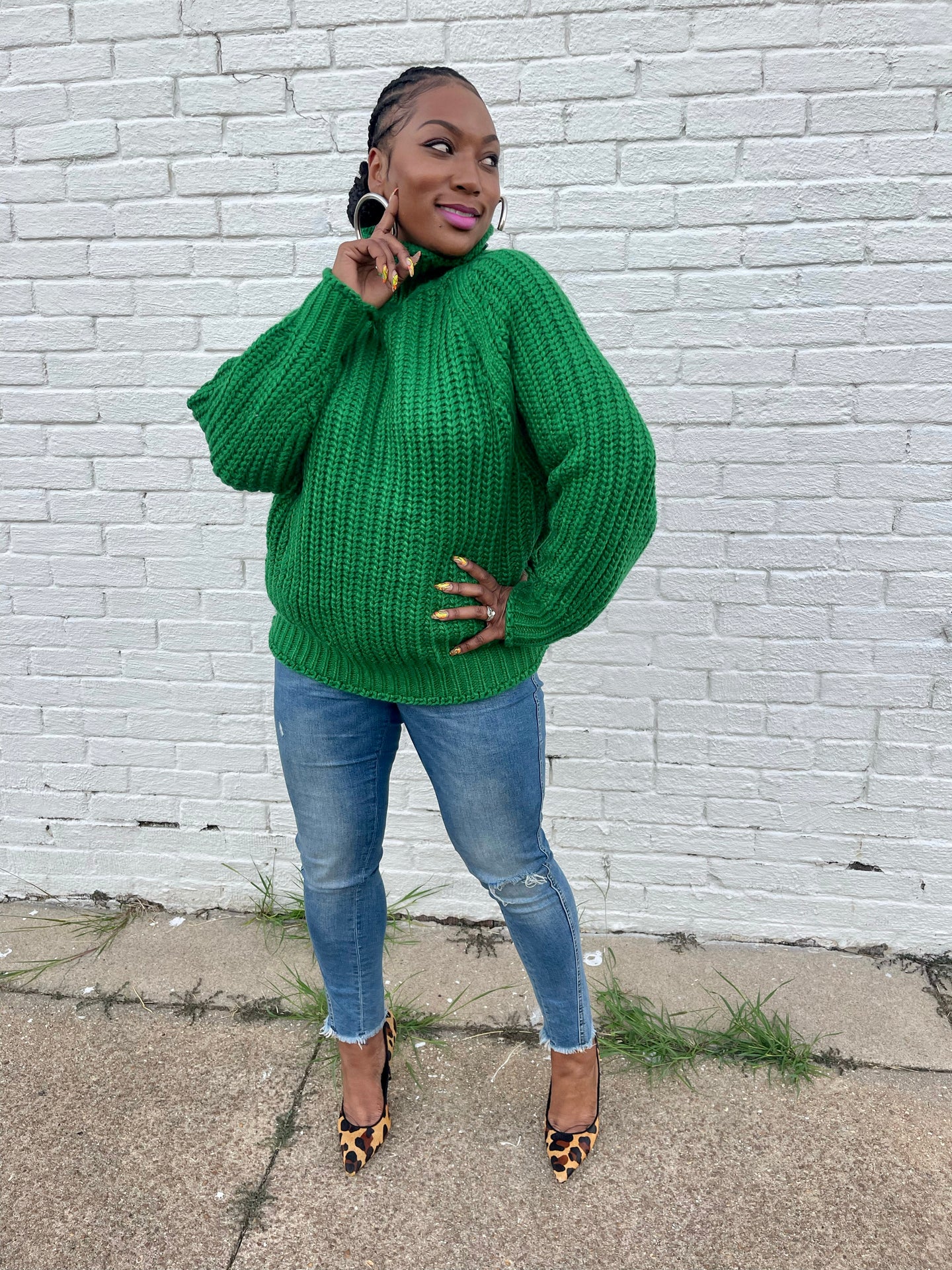 Chunky Cable sweater (Kelly)
